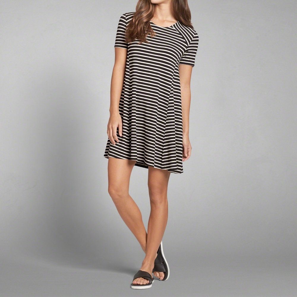 Abercrombie and Fitch Striped Shift Trapeze Dress
